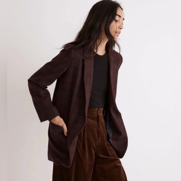 Madewell Larsen Windowpane Size Large. - Picture 2 of 16